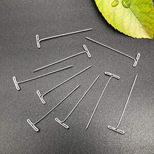 150 Pcs T-Pins for Blocking Knitting, Modelling,Wig Making and Crafts, Stainless Steel Nickel Plated with Storage Box (1.5Inch，2 Inch)